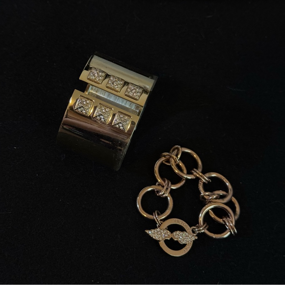 Victoria's Secret Gold and Rose Gold Bracelet Bundle